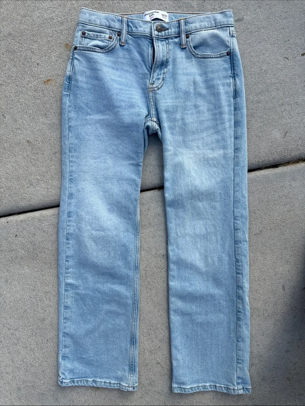 abercrombie kids Light Blue Boot Leg Jeans
